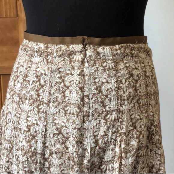Tan & Cream Long Liz Claiborne Skirt Size 8 - Picture 3 of 6